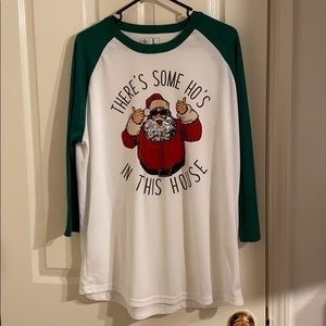 Holiday themed baseball tee
